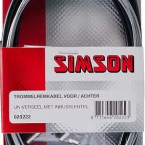 Trommelremkabel binnen/buitenkabel Zwart