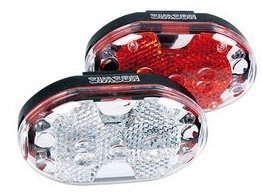 Led verlichting voor +achter incl beugels en batterijen