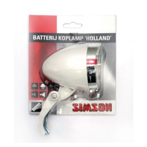 Simson koplamp Holland batterij aan/uit wt