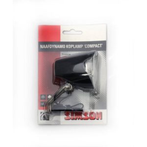 Koplamp Simson Compact naafdynamo 1 high power led 20 lux op voorvork
