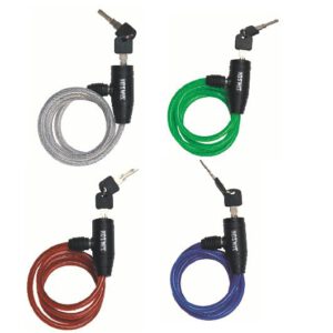 Kinderslot spiraalkabel 90cm lang diverse kleurtjes