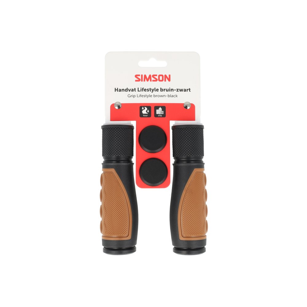 Handvatten Simson middelbruin-zwart
