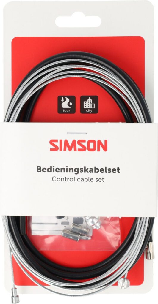 Remkabel Simson zwart compleet uni