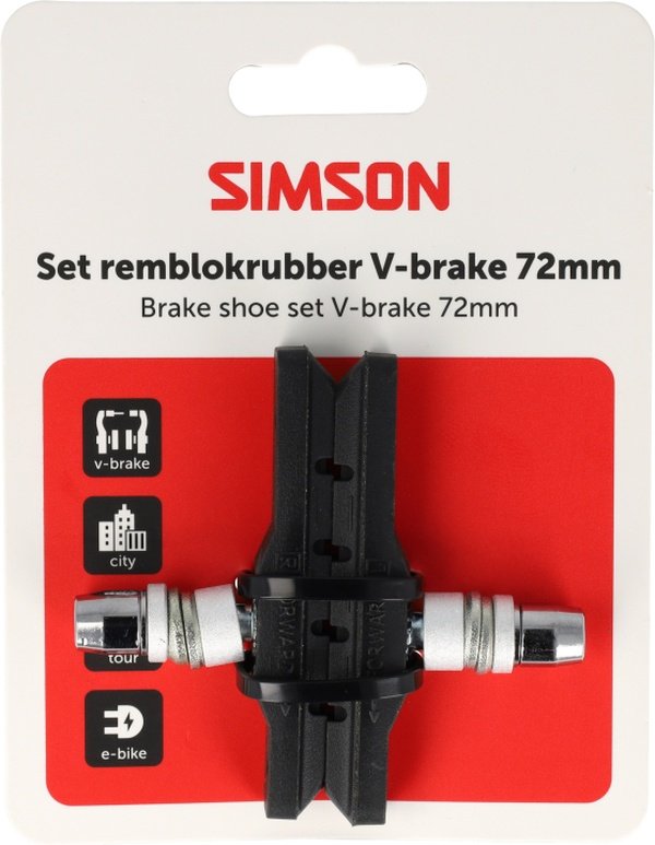Remblokken Simson v-brake 72 mm