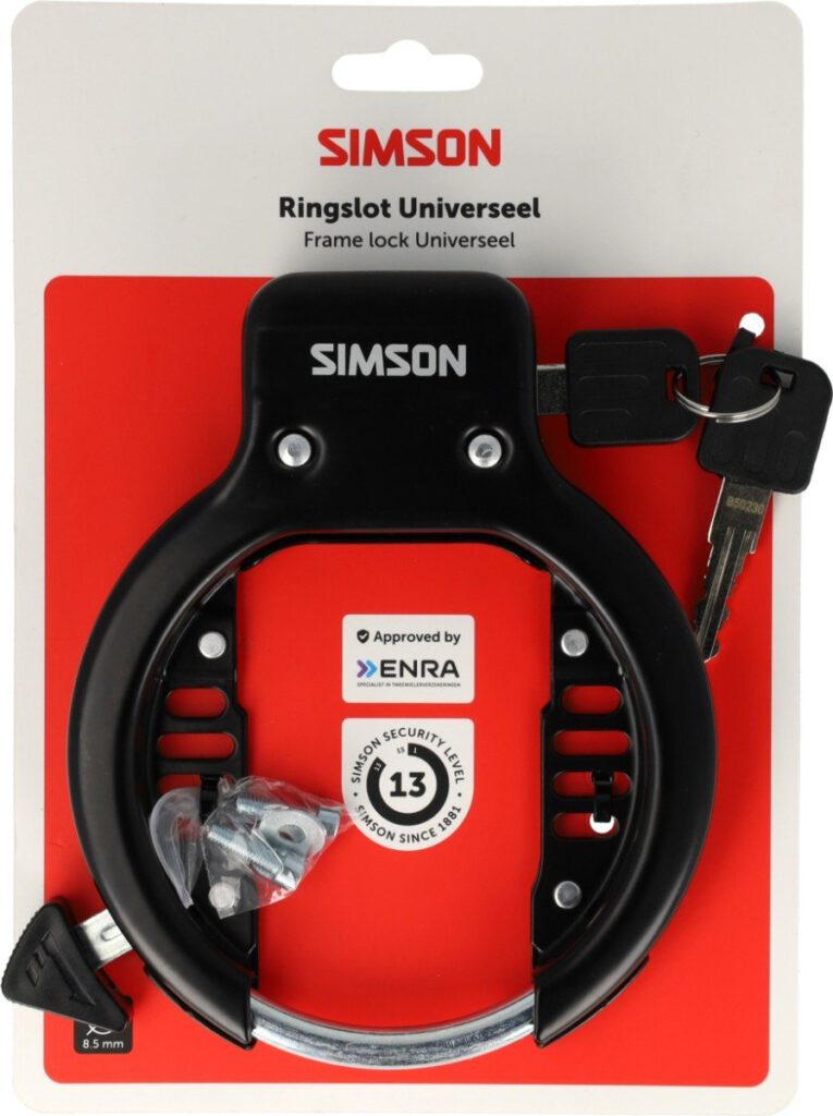 Slot Simson ringslot universeel zwart