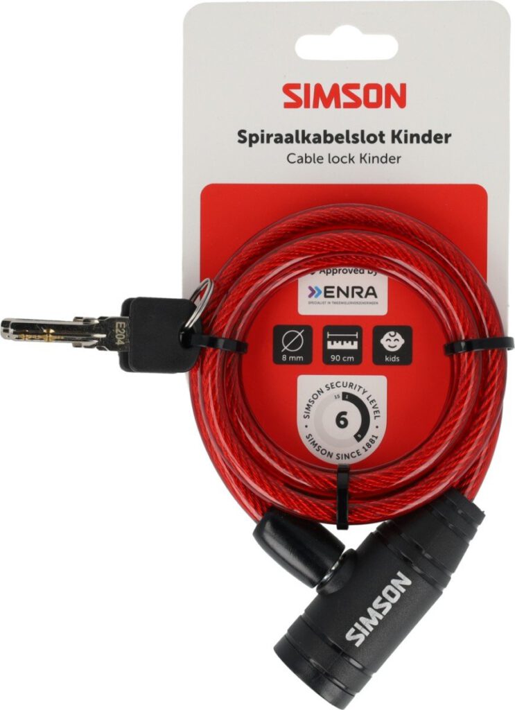 Kinderslot Simson kabel div kleuren