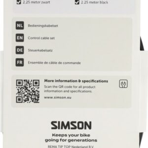Versnellingskabel Simson nexus zwart